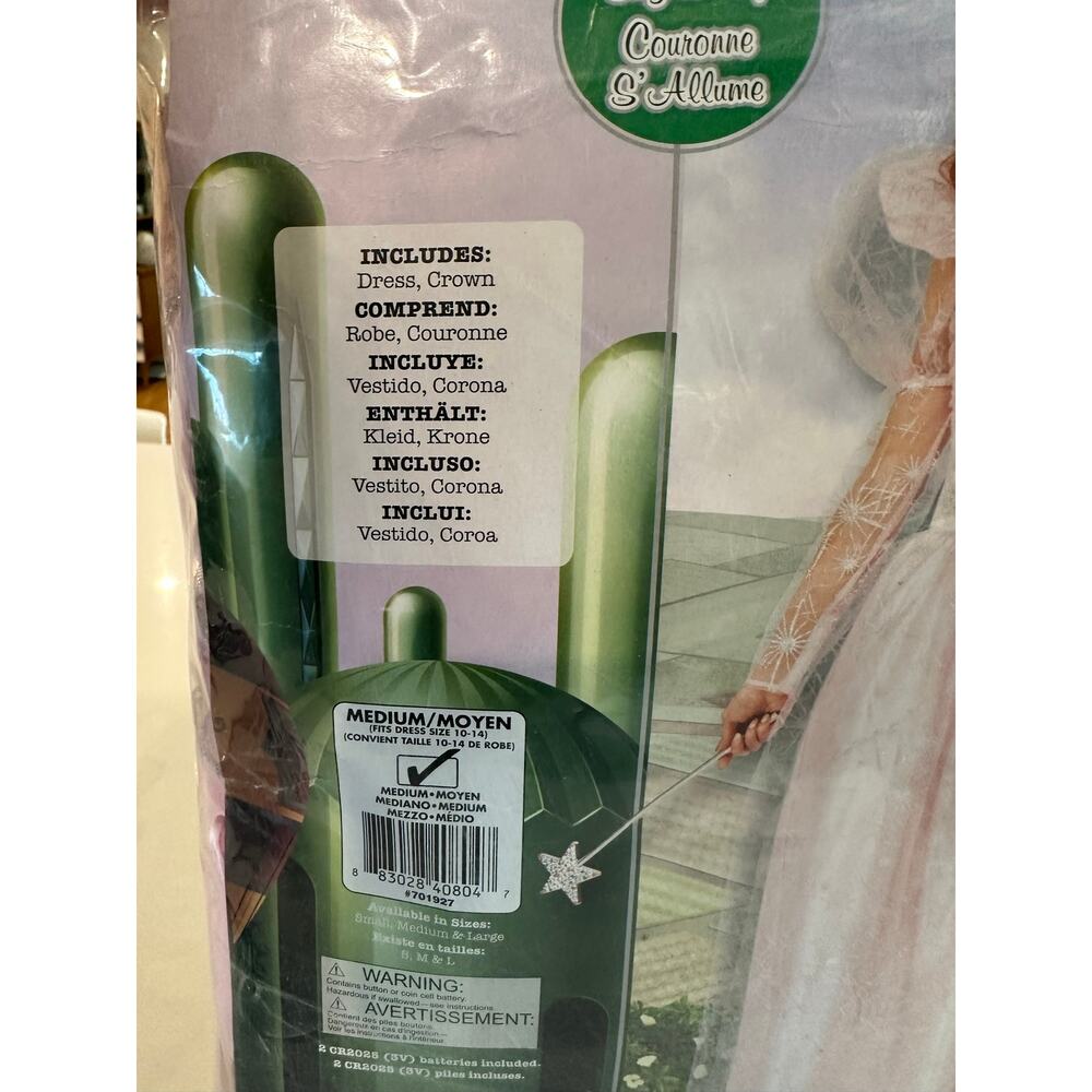New! The Wizard of Oz Glinda Costume, Size Medium - Picture 3 of 6